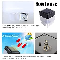 Carkio LED Fence Post Caps Solar Post Lights Warm