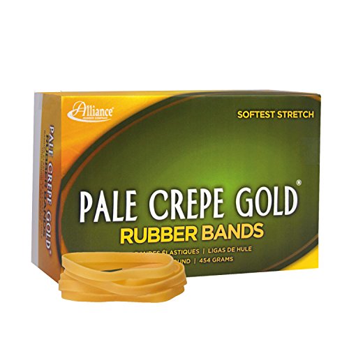 Alliance Rubber 20645 Pale Crepe Gold Rubber Bands Size #64, 1 lb Box Contains Approx. 490 Bands (3  - //coolthings.us
