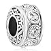 CharmSStory Filigree JAN-DEC Birthday Beads Charms For Bracelets (APRIL)