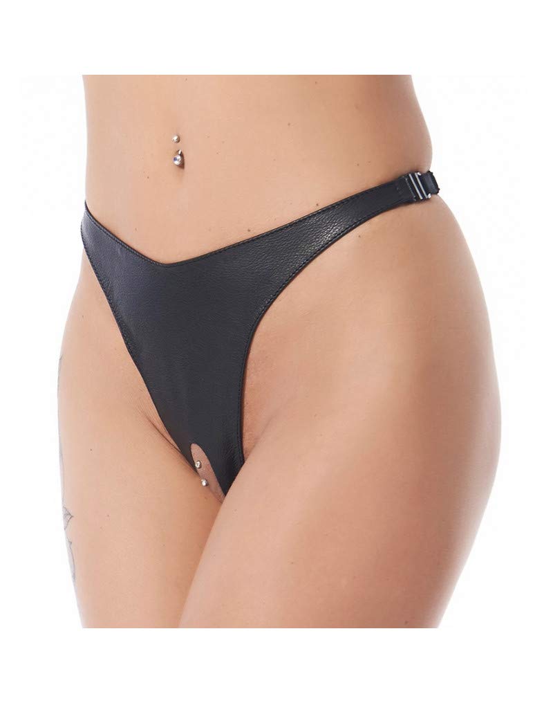 Rimba - Open Crotch Briefs Click Closure Black