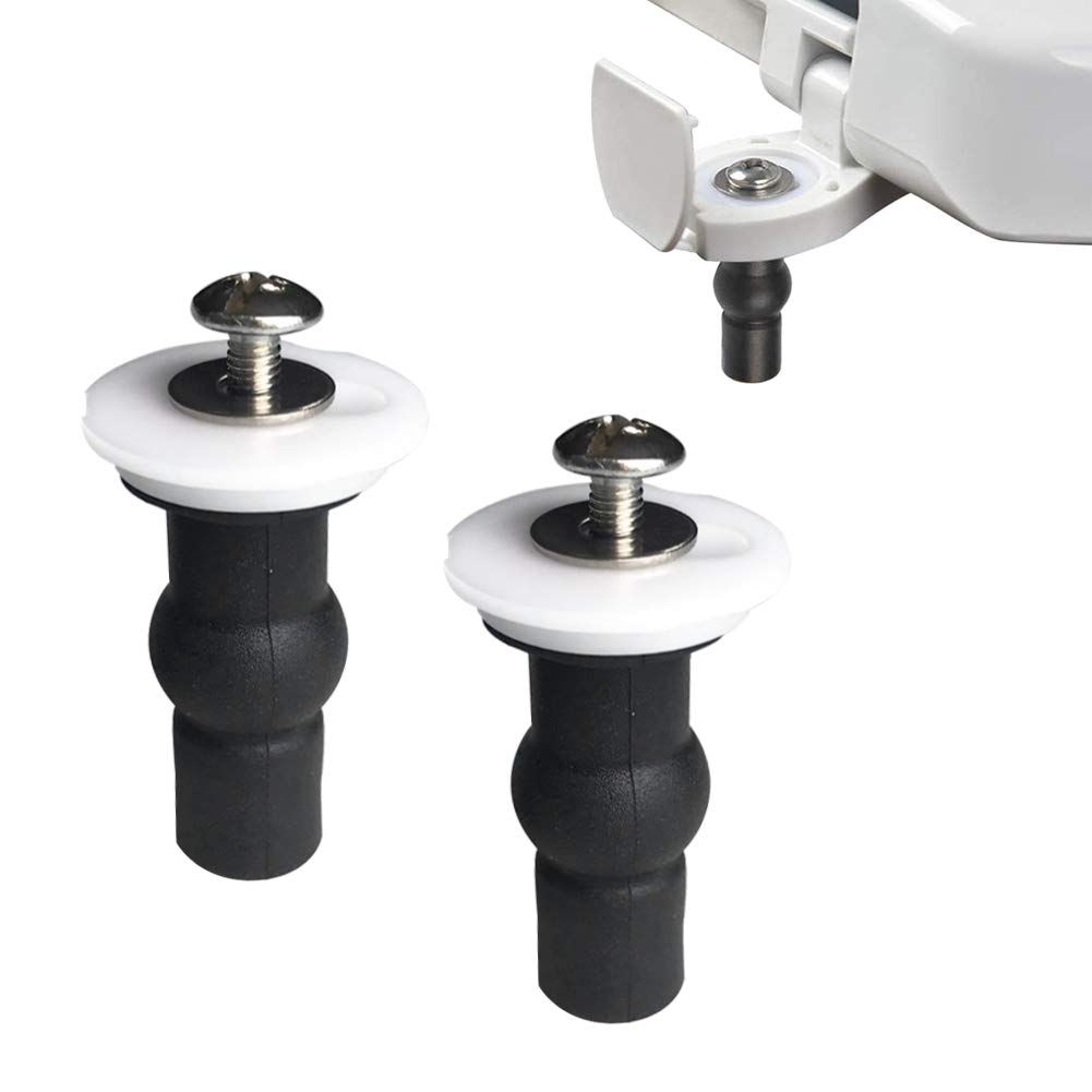 Toilet Seat Screws,2 Pack Toilet Seat Hinges Blind Hole Fixings Universal Expanding Rubber Top Nuts Screws for Toilet Lid Cover Black