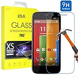Moto G Tempered Glass Screen Protector,Motorola Moto G (1st Gen.) Screen Protector,UTLK HD Clear 9H Hardness 2.5D Round Edge Ballistic Glass Screen Protector Max Touch Accuracy