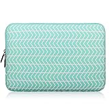 11-12 Inch (Black, Green, Grey, Blue, Purple, Chevron, Pink) Laptop Sleeve, Zikee Water Resistant Thickest Protective Slim Laptop Case
