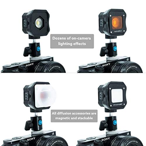 Lume Cube AIR Lighting Bundle - Magnetic LED Light for Photo, Video, and Content Creation, Waterproof On-Camera LED with DSLR Camera Mount and All Gels and Diffusers