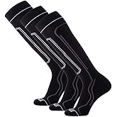 Pure Athlete Ultra-Thin Lightweight Ski Socks - Snowboarding Skiing Sock, Merino Wool