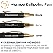Dayspring Pens Personalized Monroe Black Ballpoint Pen | Custom Engraved with 18k Gold Accents | Ideal for Graduations, Promotions, Corporate Gifts & Birthdays | Medium Point