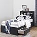 South Shore Aviron Bookcase Headboard, Twin, Blueberry