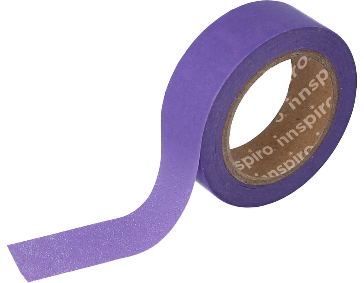 INNSPIRO Masking Tape Washi Tape Lilac 15 mm x 10 m Smooth Basic Series