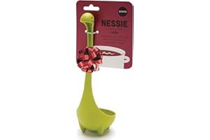 OTOTO Nessie Ladle Spoon - Green Cooking Ladle for Serving Soup, Stew, Gravy & Chili - High Heat Resistant Loch Ness Stand Up Soup Ladle