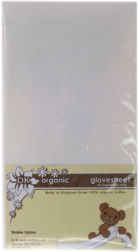 DK Glovesheets Fitted Sheet for Stokke Xplory (Organic White)