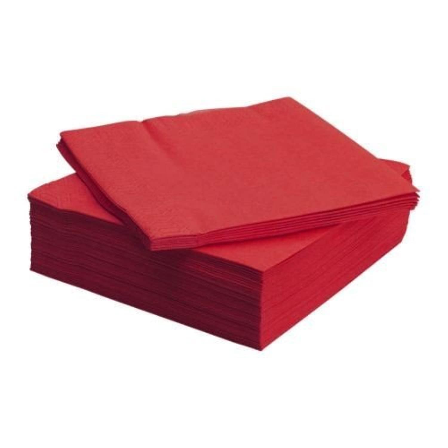 2 x FANTASTISK - Paper Napkin, red / 50 Pack - 40x40 cm