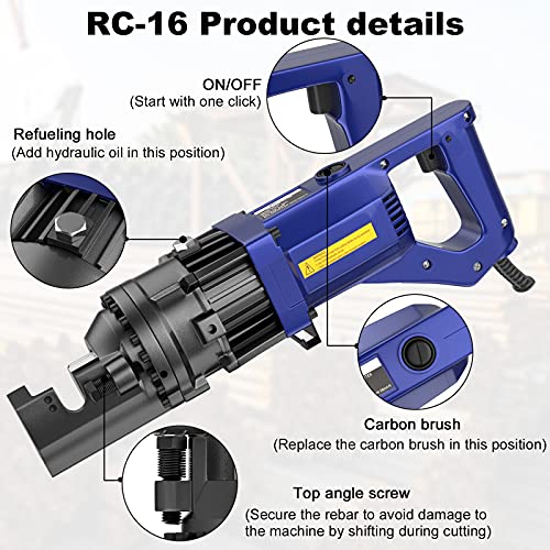 IMAYCC Electric Rebar Cutter, RC16 Rebar Cutter Tool, 900W/110V/60Hz