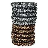 Bzybel 10 Pcs Colorful Telephone Wire Cord Elastic Head Tie Hair Band Hair TIes Ponytail Holders