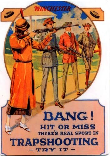 Trapshooting Metal Counter Display Sign - Winchester