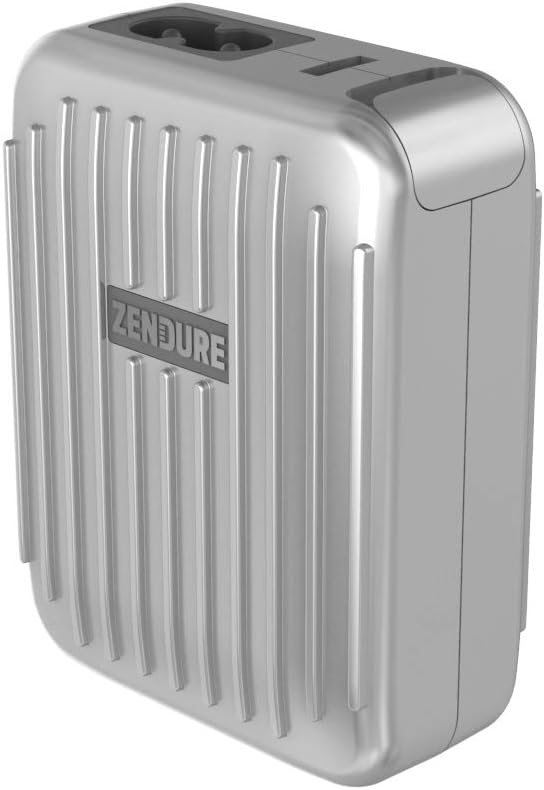 Zendure 4-Port Charger with Power Delivery (Quick Charge 3.0 with 30 W Power Delivery for iPhone, iPad, Android, Nintendo Switch and many more, USB, USB-C, EU, UK and US Plug), Silver