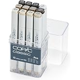 Copic Classic, Alcohol markers, 12pc set Warm Gray (New Ver.)