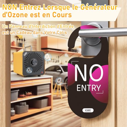 ICARE Home Ozone Generator 60000mg/h, Yellow Ozone Machine | Ozone O3 Portable Air Purification and Odour Removal Device for Office, Bathroom, Home, Car