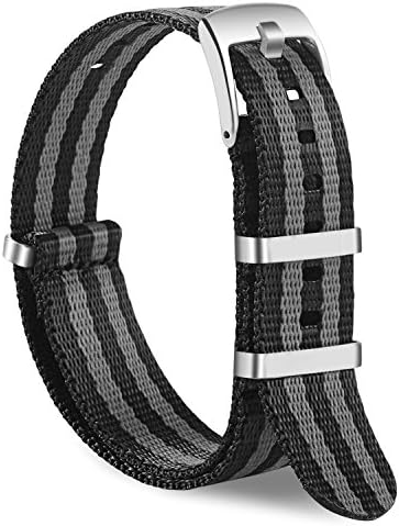 OLLREAR Nylon Watch Strap Replacement Canvas Woven Fabric Watch Band -15 Colors & 2 Sizes - 20mm, 22mm
