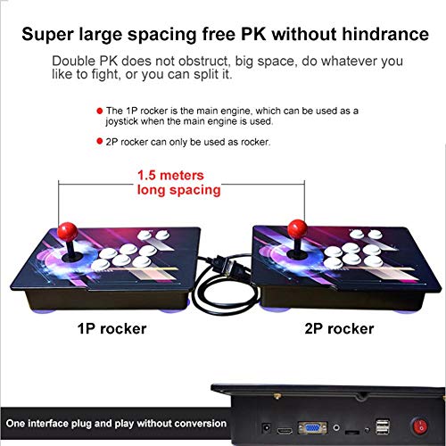 SHZONS Pandora's Box 5S Home Arcade Game Console,2200 HD Games,Full HD(1080x1080),2 Player Game Controls with Arcade Joystick