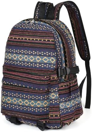 Amazon.com: Zeollashop Hippie Canvas Women Backpack Purse  display picture 2