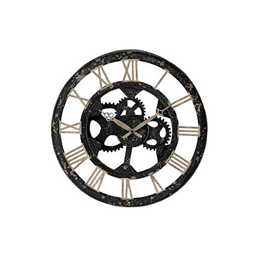 A&B Home Antiqued Metal Gear Wall Clock, 16.5 by 2Inch