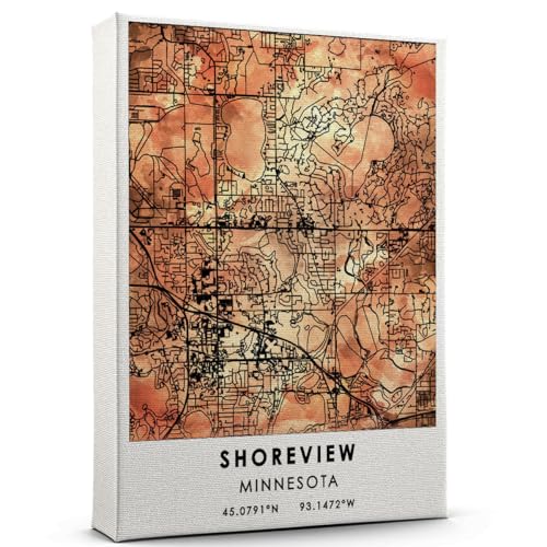 Shoreview Map Poster, Minnesota Map Art Poster, Map