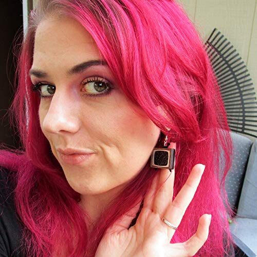 Nostalgic Mod CRT Static Screen TV Statement Dangle Earrings, Classic Television Jewelry - Thumbnail 5