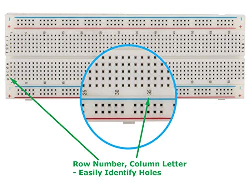 TEKTRUM SOLDERLESS EXPERIMENT PLUG-IN BREADBOARD KIT WITH JUMPER WIRES FOR PROTO-TYPING (830 TIE-POINTS)