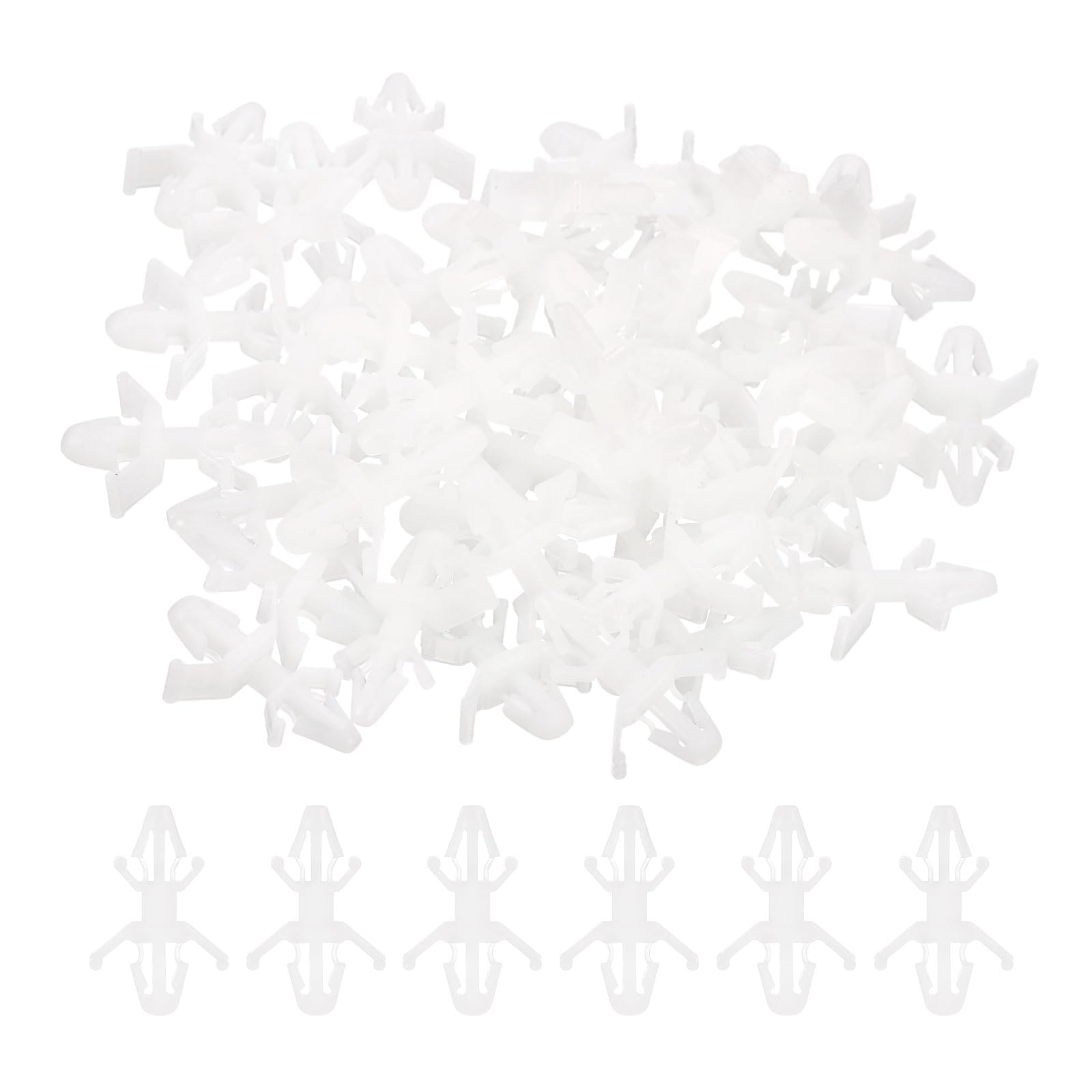 PATIKIL 120PCS PCB Board Isolation Column, Nylon Reverse Locking Circuit Board Clips Standoff Double Head Insulation Bracket Support Height 6.5mm /0.26"