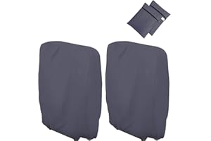 Uranshin Outdoor Folding Chair Covers 2PCS, Zero Gravity Chair Cover 28" W x 13" D x 43" H, Waterproof 210D Oxford Funiture Cover with Storage Bag, Patio Chair Cover for All Weather (Dark Grey)