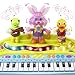 Prextex Kids Piano | Record, Playback, Synthesizer, Stool | Kids Keyboard Piano, Mini Piano Keyboard, Musical Electric Toy Gifts | Portable Toddler Musical Instruments | Baby, Kid, Toddler, Girl/Boy