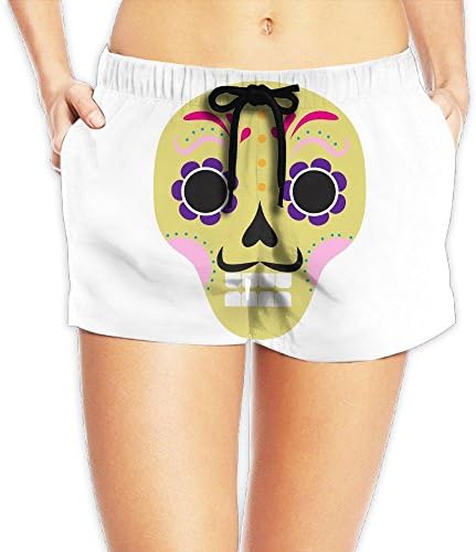 Voories Fish Sexy Hot Pants Women's Summer Hispter Sugar Skull Icon Quick-dry Board Shorts Beach Shorts