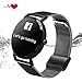 KeeGan Fitness Tracker Activity Tracker with Heart Rate Monitor and Calorie Counter Pedometer Bracelet IP67 Waterproof GPS Tracker Smart Watch for Men Women (Black-Steel)