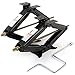 Red Hound Auto 2 RV Stabilizer Scissor Jacks with Handle, Bolts, Drill Socket and Level 5000 Pound (2.5 Ton) Capacity Each 13.75 to 23.5 Inch Range