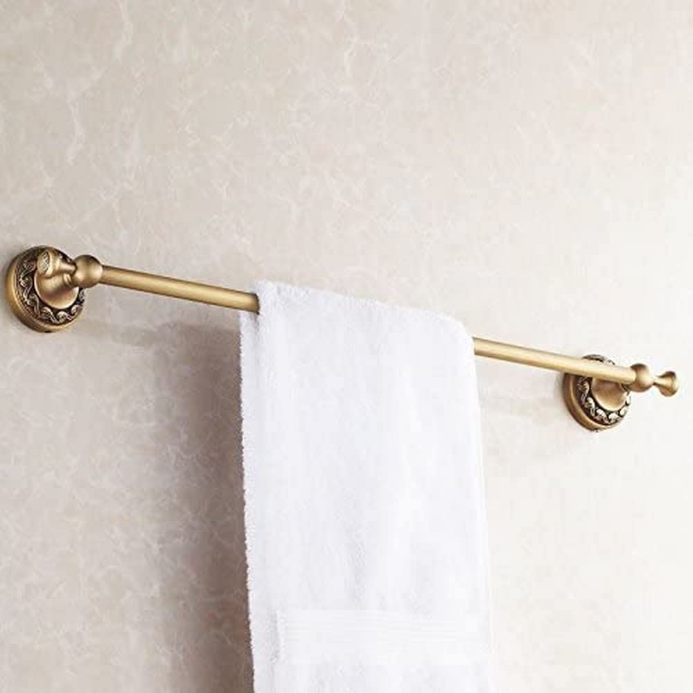 Antique Brass Bathroom Single Towel Bar 60cm Rail Hanger Wall Mounted Rack