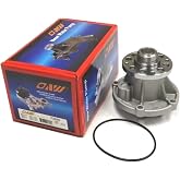 OAW F2450 Water Pump 100mm Metal Impeller for 6.0L-V8 Powerstroke Diesel | 2004- 2010 Ford E350 E450 Excursion F250 F350 F450 F550 Manufactured after Oct 03