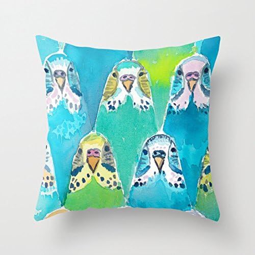 Budgies Pillows for Teens Pillow Cover Pillow 18 x 18