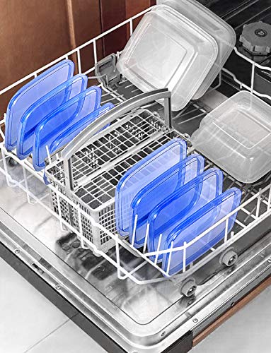 Deik Food Storage Containers, BPA-Free Plastic Lunch Containers 20 Pieces, Safe for Dishwasher, Freezer, Microwave, FDA Approved