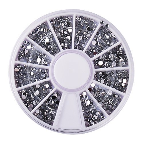 Biutee 10 Wheels nail art decor accessories Nail Rhinestones Premium Manicure Nail Art Decorations Total of 15000 Gems Nail Tools