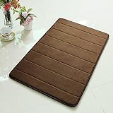 Drhob® New Arrival Luxurious and Soft Absorbent Memory Foam Bathmat,20-inch By 31-inch, Coffee