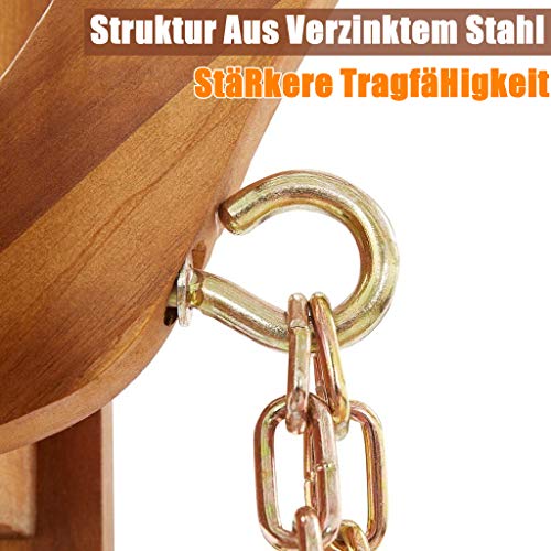 XJZHOUTING DOONHEXS Haltbarer Hollywoodschaukel, Stärker Schaukel Schaukelbank, Gartenbank, Gartenschaukel Holz Mit 2… – Bild 5
