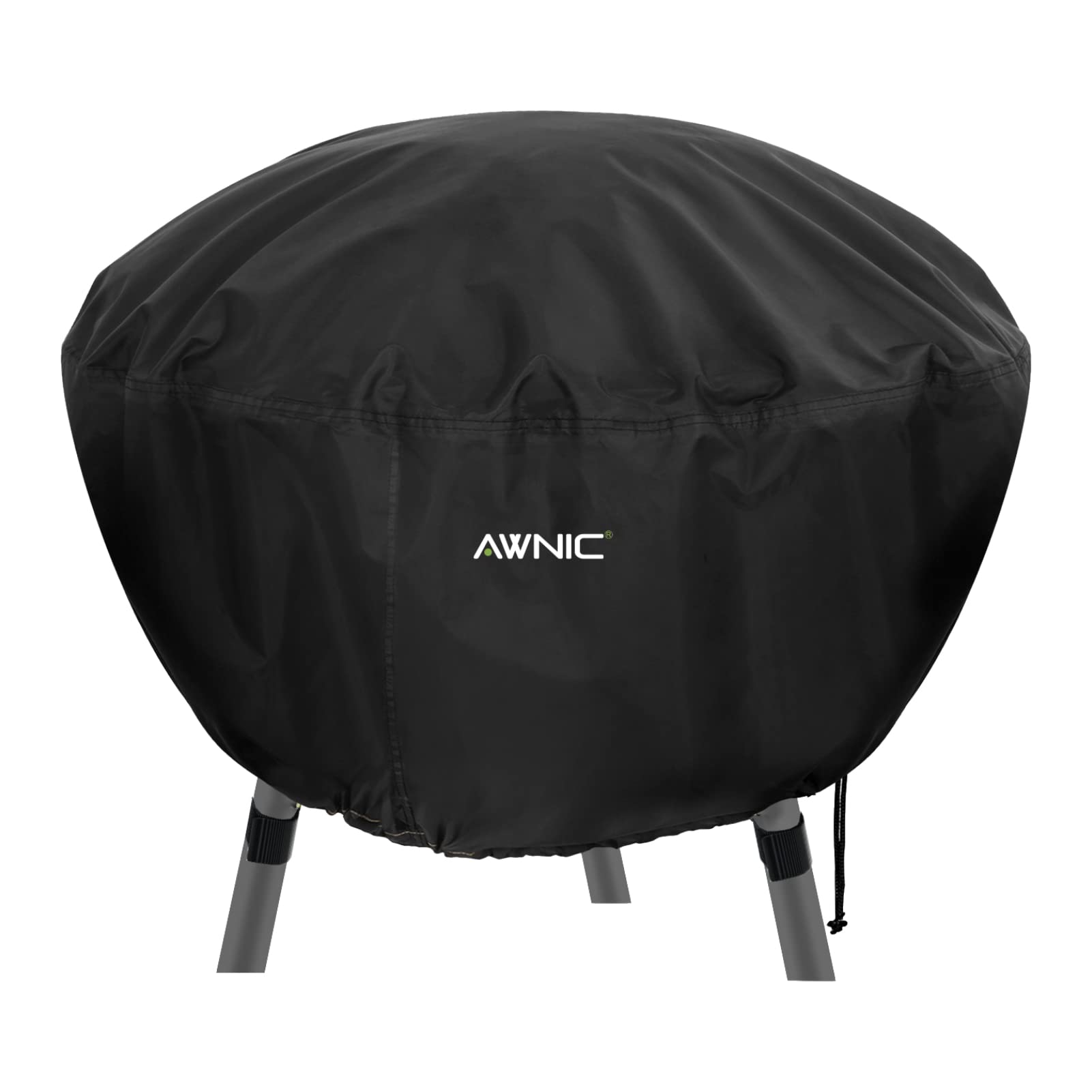 AWNIC Fire Pit Cover Waterproof Round Firepit Cover with Hook and Loop Fasteners 420D Polyester Ø80x50cm