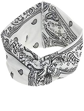 Aiserkly Women Yoga Sport Elastic Floral Hair Band Headband Turban Twisted Knotted Hair Accessories