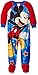 Disney Little Boys' Toddler Mickey Mouse Fleece Footed Blanket Sleeper, Red, 3T