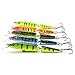 Kredy 5pcs/lot 10.5cm 4.13'' 3D Fishing Eyes Laser Line Hard Minnow Baits Life-Like Swimbait Fishing Lures Bass Crankbait Tackle for Pikes/Bass/Trout/Walleye/Redfish/Catfish/Grouper/Luce