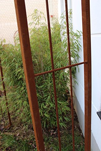 Zen Man Garten Rosenbogen Rost Metall Gartendeko Garten Rankhilfe Spalier Rost Rosenranke 031787-2 150 * 30 * 220cm – Bild 7