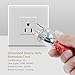 SIMBR 2 Pack 2 FT Extension Cord Heavy Duty Outdoor 14/3 with Triple Outlets, Lighted 14 Gauge, 3 Prong, 15 Amps, UL Listed (2 Pack 2 FT)