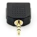 ANRANK AK35235SS 3.5mm Stereo Plug to 2 x 3.5mm Stereo Jack Splitter Adaptor Audio Adapter Connector (Gold Plated, 2 Pack)