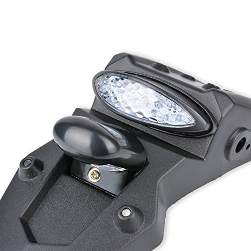 KATUR 12V LED Motorcycle Fender Rear Tail Stop Light Reflector Universal for MX Motocross Sport Pit Dirt Bike (White Shell)