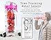 Live Infinitely 32 oz. Fruit Infuser Water Bottles With Time Marker, Insulation Sleeve & Recipe eBook - Fun & Healthy Way to Stay Hydrated (Pink Timeline, 32 Ounce)